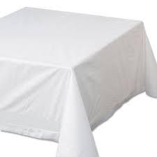TABLE COVER 72 X 72 WHITE POLY/PAPER   PK: 24