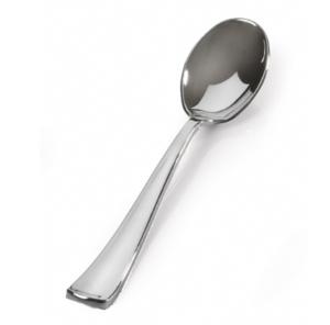 TSPHS TEASPOON HEAVY SILVER PLASTIC   (600/CS)