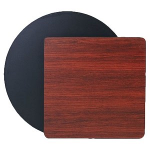 TABLE TOP 24X24 BLACK/ MAHOGANY PK:1