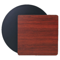 TABLE TOP 36" ROUND BLACK/ MAHOGANY PK:1