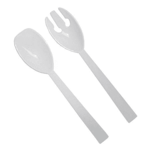 SPOON/FORK COMBO WHITE PLASTIC   (144 SET/CS)