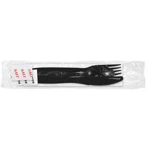 HEAVY WT BLACK KNIFE/FORK/SPOON/NAPKIN/S&P (250/CS)