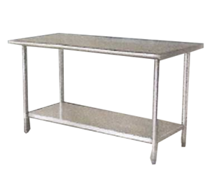 WORKTABLE 24X24 SS TOP GALV LEGS & UNDERSHELF