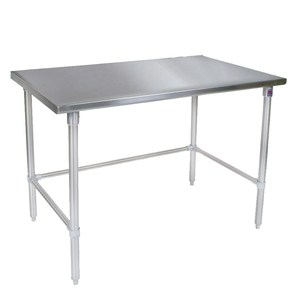 WORK TABLE 30X36 SS TOP GALV LEGS & UNDERSHELF