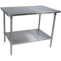 WORK TABLE 24X60 SS TOP GALV LEGS & UNDERSHELF