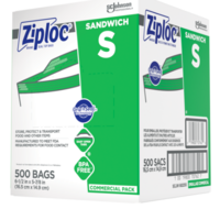 ZIPLOC SANDWICH BAG  500/CS  (6-1/2"X5-7/8")